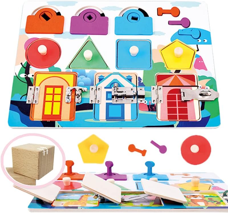 Montessori avec porte et figurine à cadenas