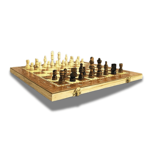 jeu d'échecs pliant en bois