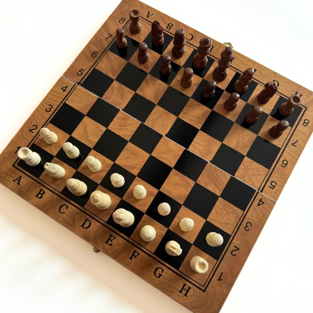 Jeu d'échecs en bois Tennex 3 en 1