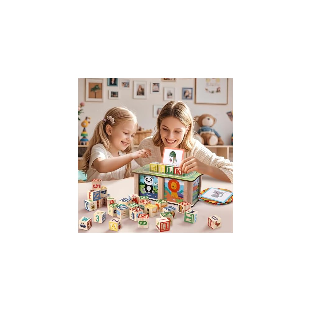 Blocs de construction en bois Lewo ABC - Image 2