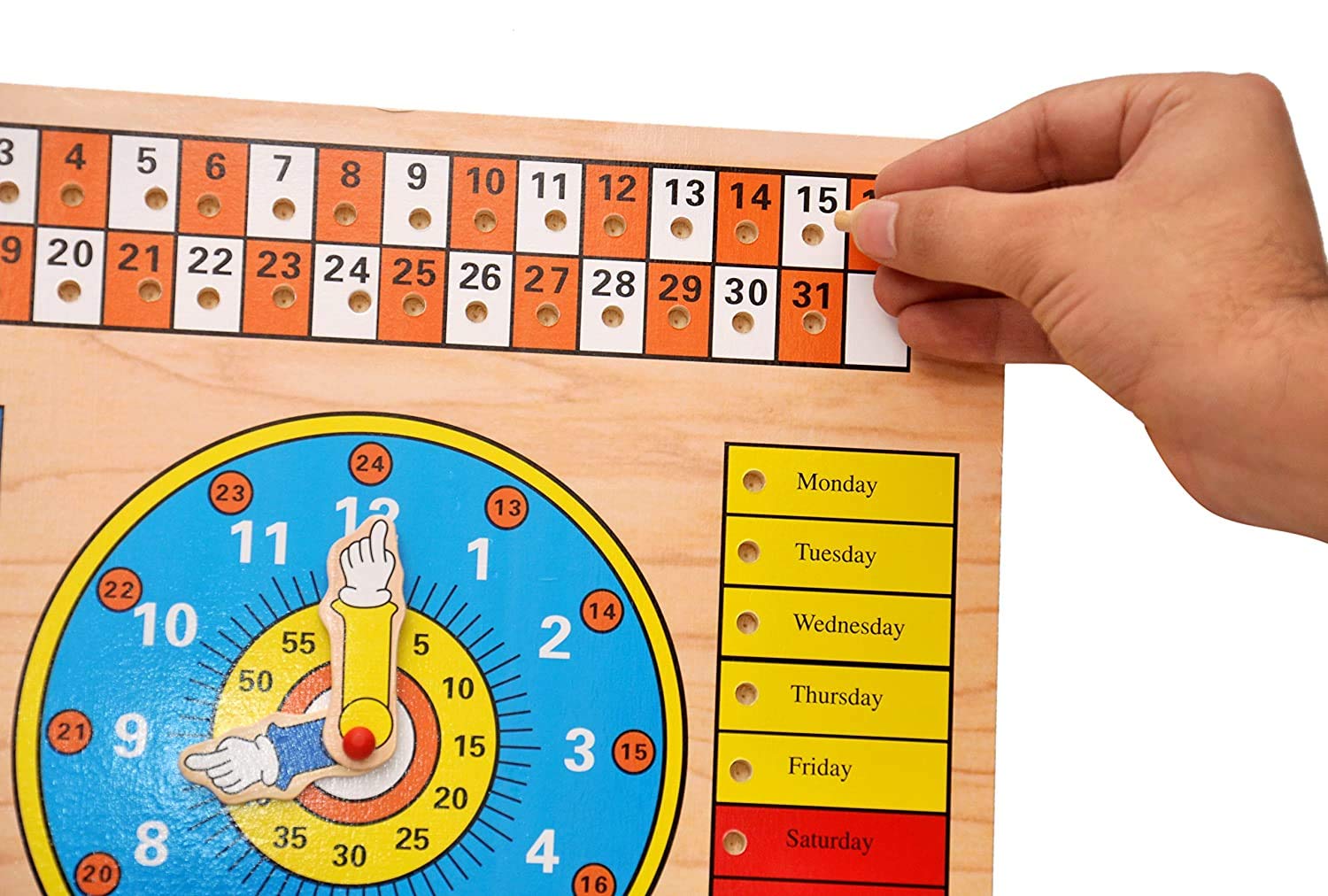 calendrier éducatif en bois interactif pour enfants - Image 3