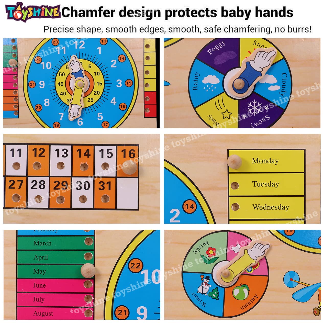 calendrier éducatif en bois interactif pour enfants - Image 6