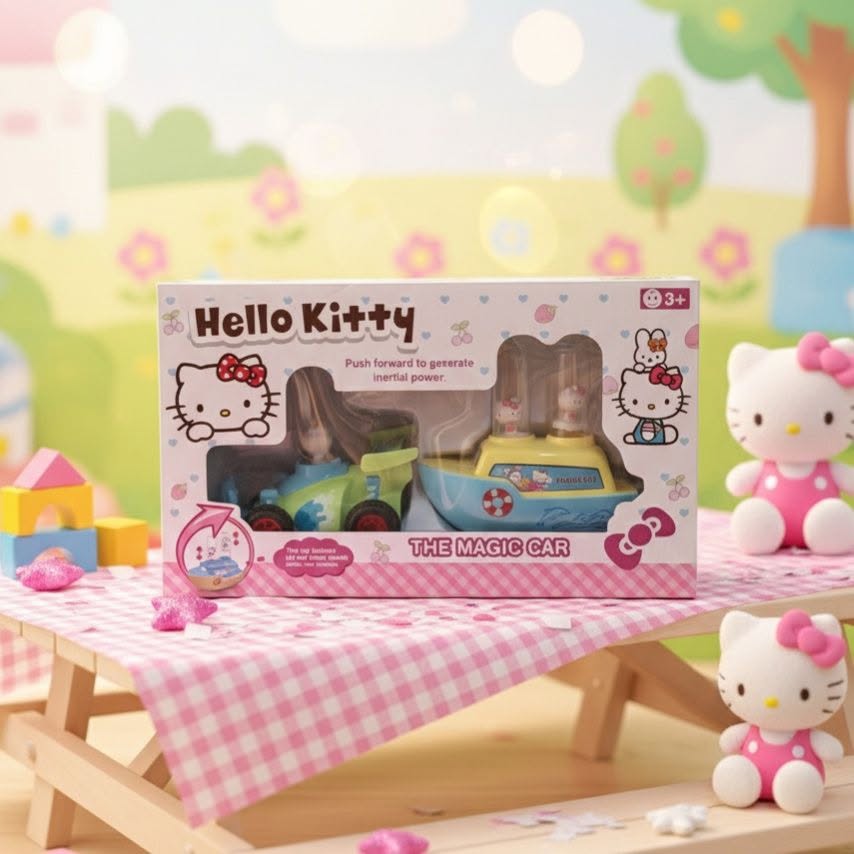 Boîte de jeu pour enfant « The Magic Car - Hello Kitty